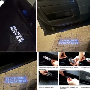 2 Range Rover car door projector logo ghost Puddle Welcome lights